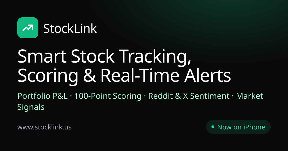 StockLink — Smart Stock Tracking, Scoring & Real-Time Alerts